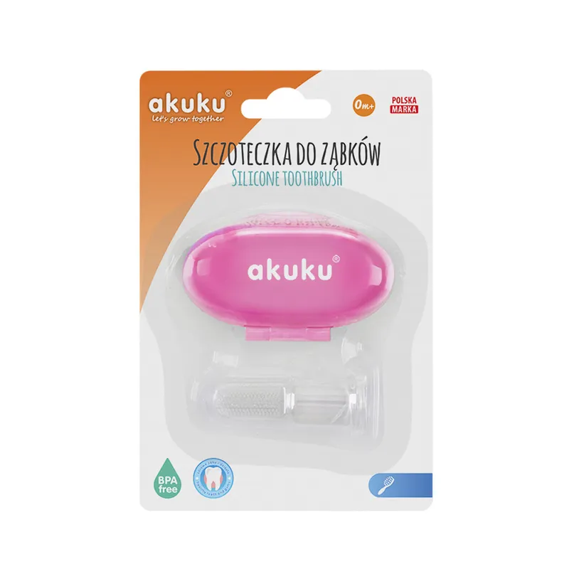 AKUKU A0265 Szczoteczka Silikonowa W Etui Pink