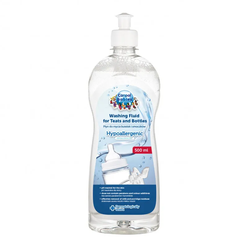 CANPOL 1/500 Ekologiczny Płyn Do Mycia Smoczków I Butelek 500 ml