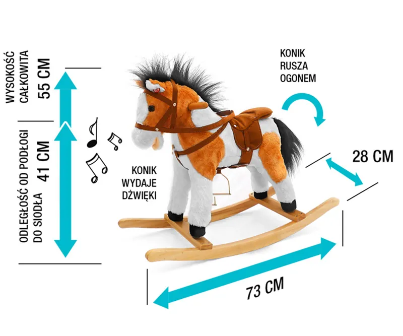 MILLY MALLY Koń Łatek Ciemny Brąz
