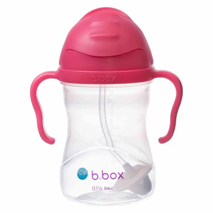 B.BOX BB00502 Bidon Ze Słomką 240 ml Raspberry