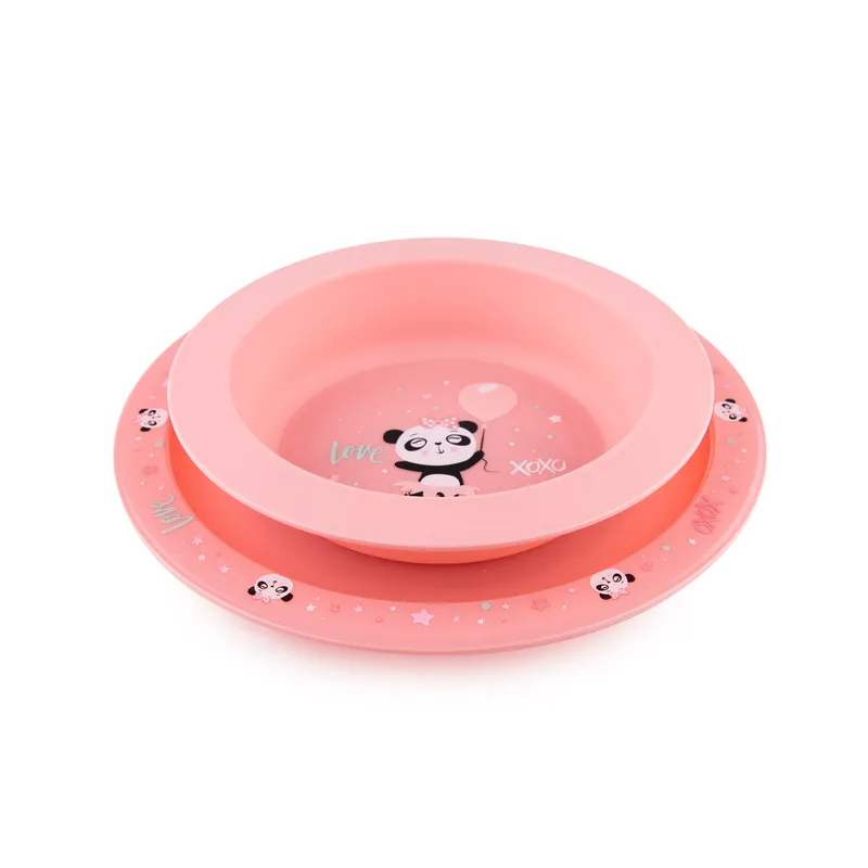 CANPOL 56/523 Zestaw Naczyń 2 Elem. Exotic Animals Pink