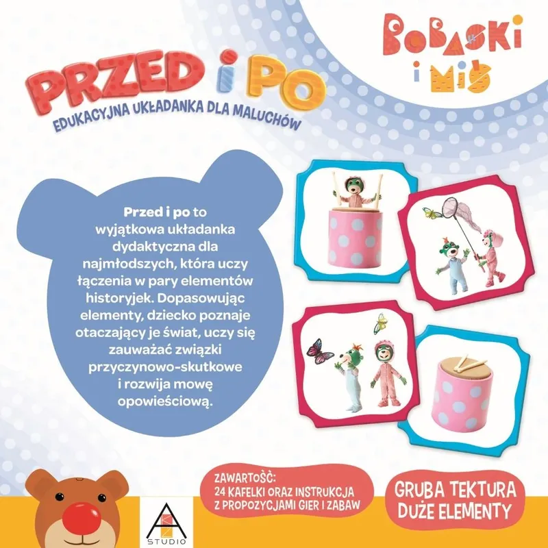 TREFL 02062 Gra Przed I Po Bobaski I Miś