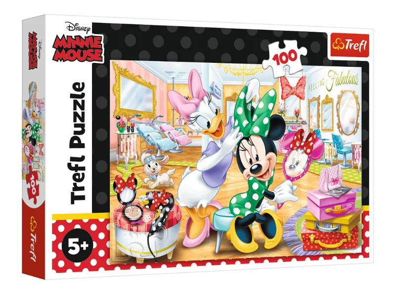 TREFL 16387 Puzzle 100 el. Minnie W Salonie Kosmetycznym