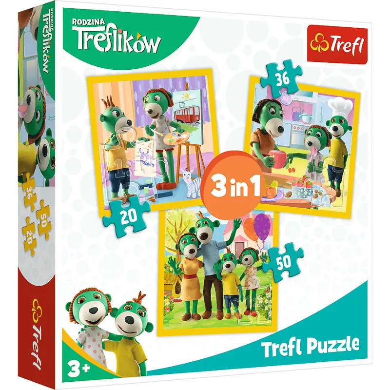 TREFL 34850 Puzzle 3w1 Razem Jest Wesoło