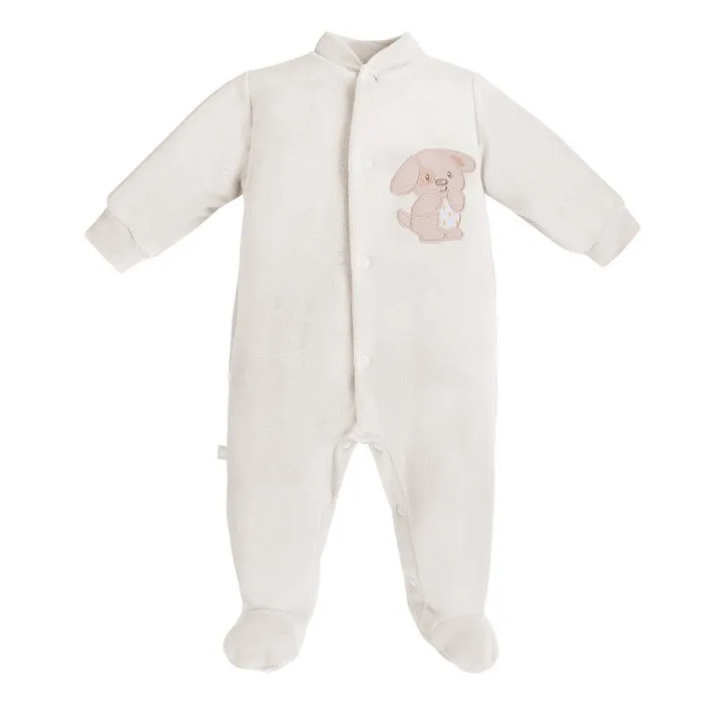 EWA 930057 NEWBORN Pajac Welur Ecru 56