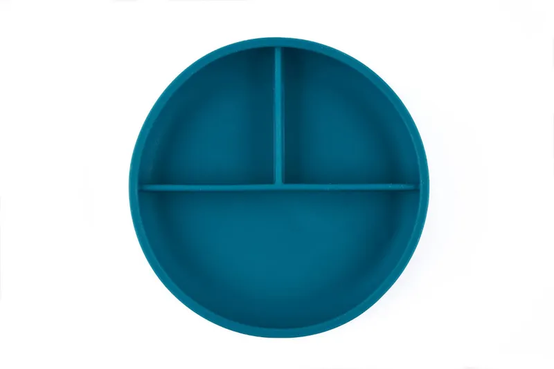 BinW 01297 Talerz Silikonowy Z Podziałką Ocean Blue