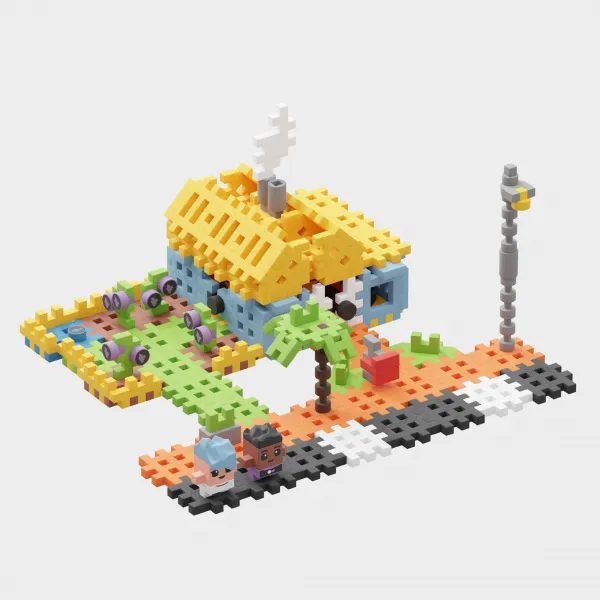 MARIOINEX 904152 Klocki Waffle Mini - Dom 148 el