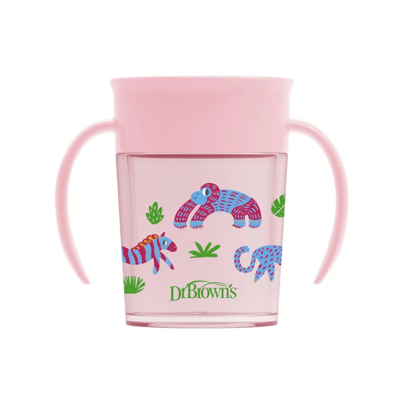 Dr.Browns TC71005 Kubek 360 Picie Jak Ze Szklanki 200ml - Różowy