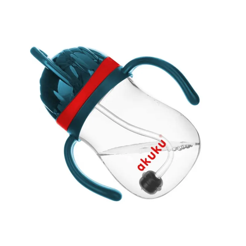 AKUKU A0164 Bidon Ze Słomką Z Odważnikiem Blue/Red