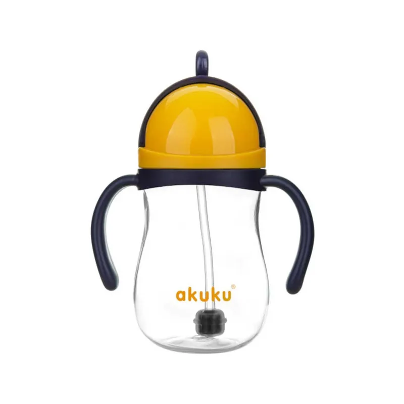 AKUKU A0165 Bidon Ze Słomką Z Odważnikiem Blue/Yellow