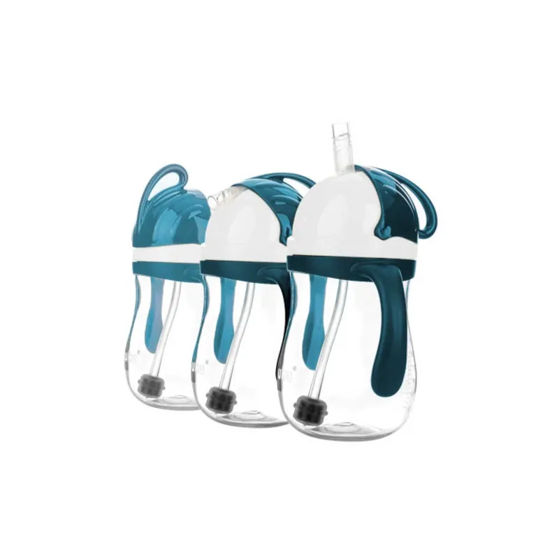 AKUKU A0166 Bidon Ze Słomką Z Odważnikiem Blue/Grey