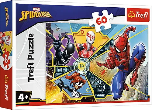 TREFL 17372 Puzzle 60 W Sieci DISNEY Spiderman