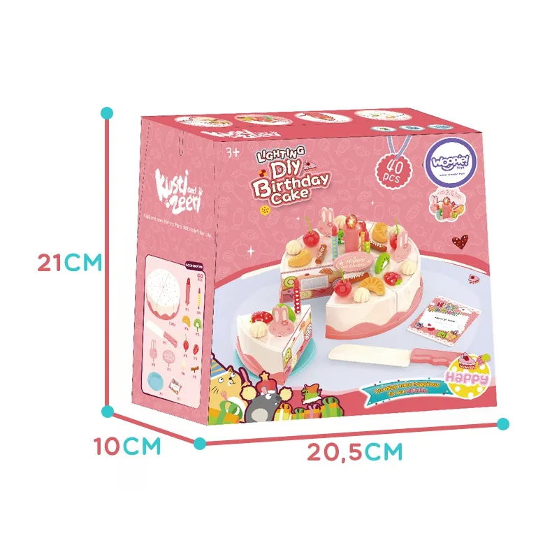 WOOPIE 29672 Tort Urodzinowy Do Krojenia Świeczki Owoce