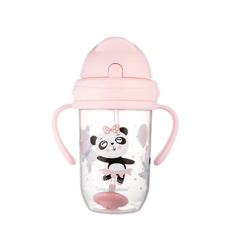 CANPOL 56/606 Kubek Niekapek Z Rurką I Odważnikiem 270 ml Exotic Pink