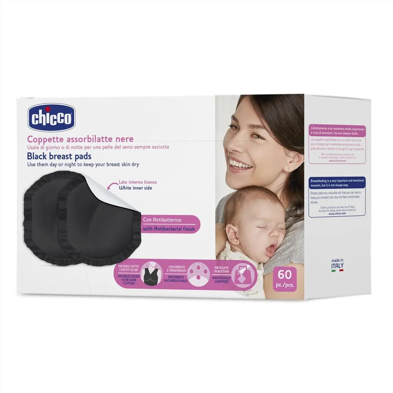 CHICCO 00061773900000 Wkładki Laktacyjne 60 szt - Czarne