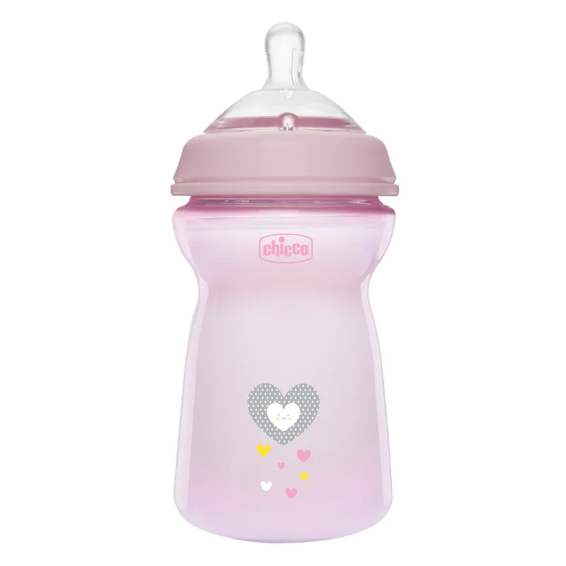 CHICCO 00081335100000 Butelka NF Plastikowa 6M+ 330 ml Girl