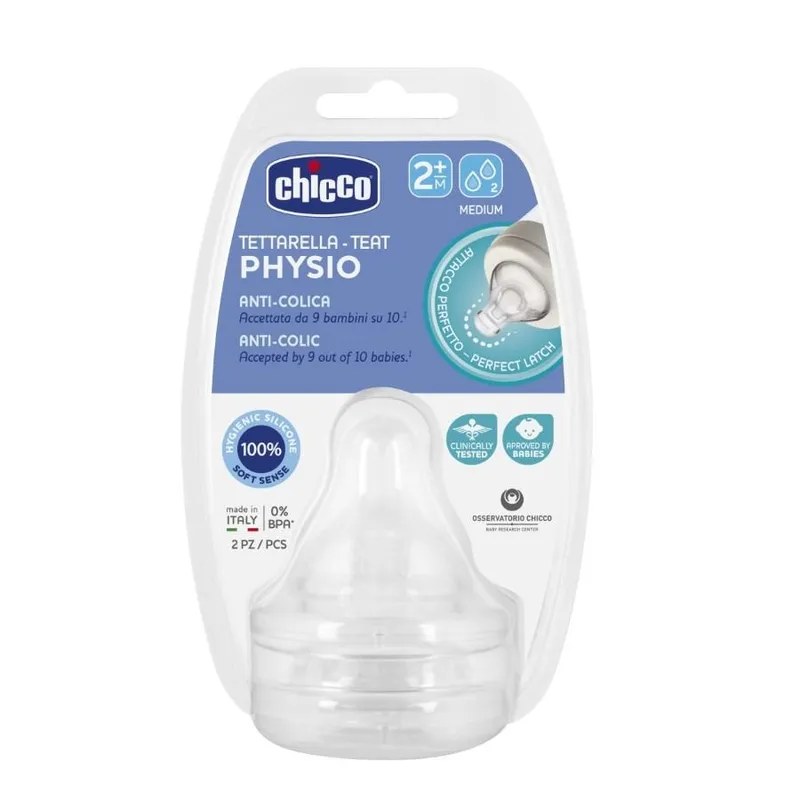 CHICCO 00020323000000 Smoczek PERFECT5 Przepływ Średni 2M+ 2 szt