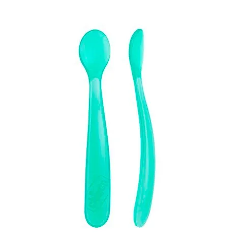 CHICCO 00006828210000 Miękkie Łyżeczki Silikonowe 6M+2 szt Blue