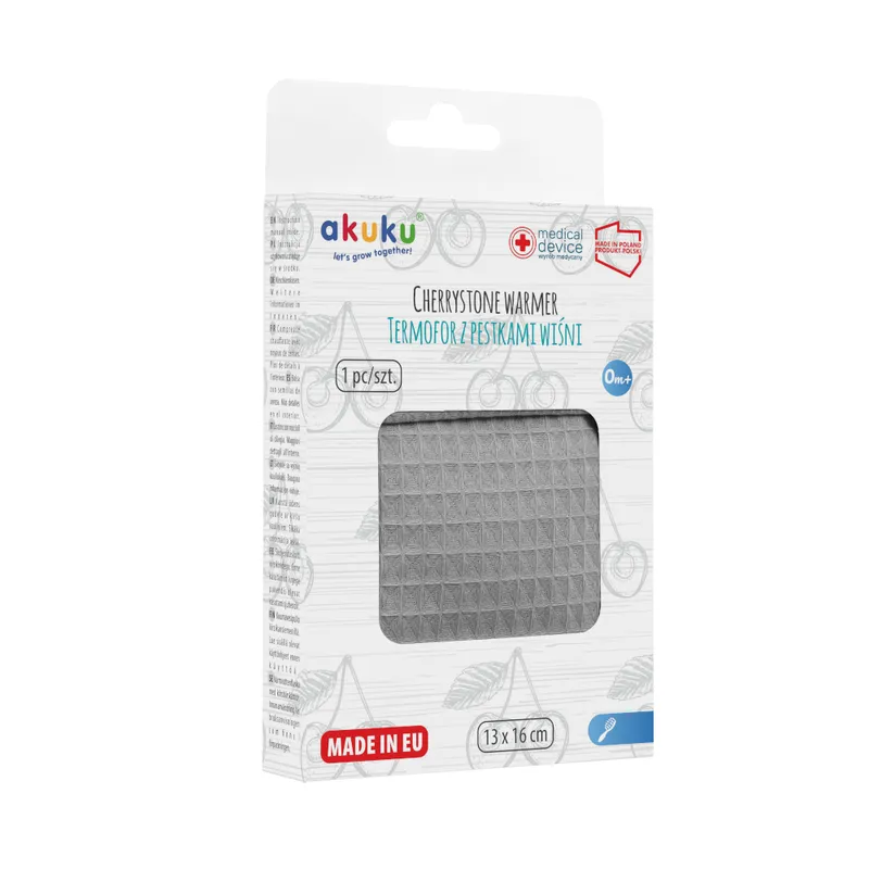 AKUKU A0635 Termofor Z Pestkami Wiśni 13X16CM.GREY