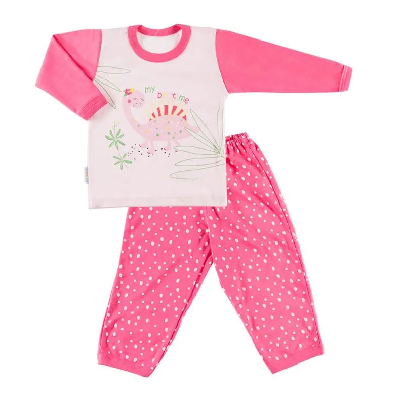 EWA 844705 LITTLE MOON Piżama DZIEW Róż 80