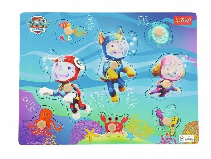 TREFL 61631 Zabawka Drewniana - Puzzle Medium Paw Patrol