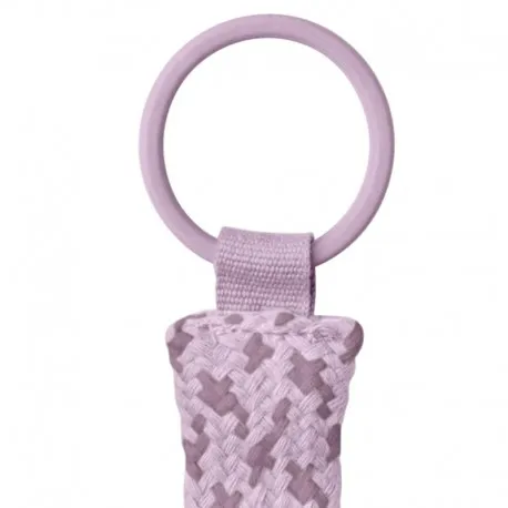 BIBS 9401111 PACIFIER BRAID Zawieszka Do Smoczków 100% GOTS Organic Cotton Sky/Mauve WYPRZEDAŻ