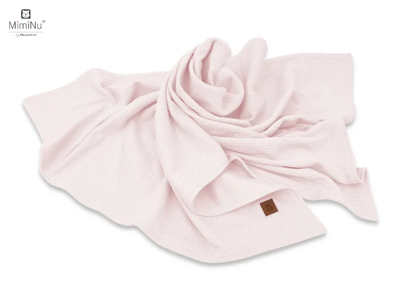 KIECZMERSKI Kocyk 75x100 cm MIMINU SOFT Interlock Bawełna 100% Pudrowy Róż