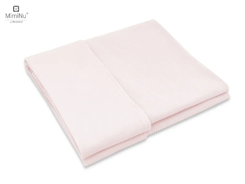 KIECZMERSKI Kocyk 75x100 cm MIMINU SOFT Interlock Bawełna 100% Pudrowy Róż