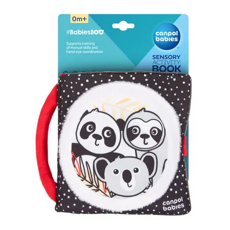 CANPOL 68/088 Sensoryczna Książeczka Manipulacyjna BabiesBoo Panda