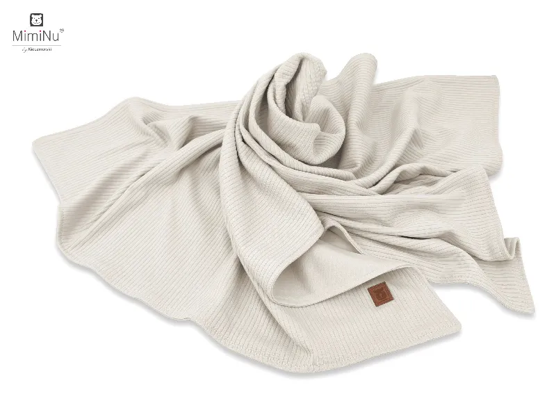 KIECZMERSKI Kocyk 75x100 cm MIMINU SOFT Interlock Bawełna 100% Beż