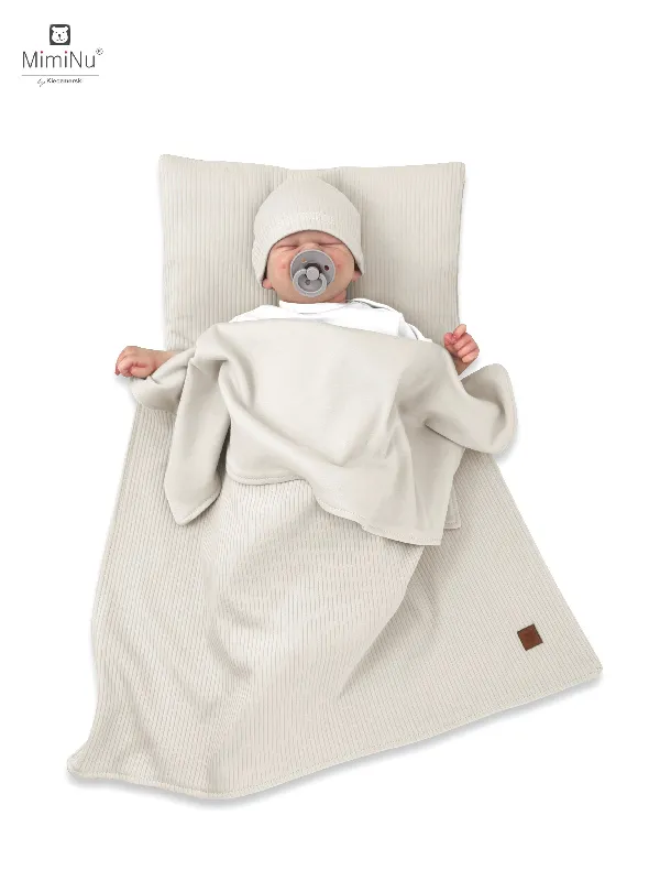 KIECZMERSKI Kocyk 75x100 cm MIMINU SOFT Interlock Bawełna 100% Beż