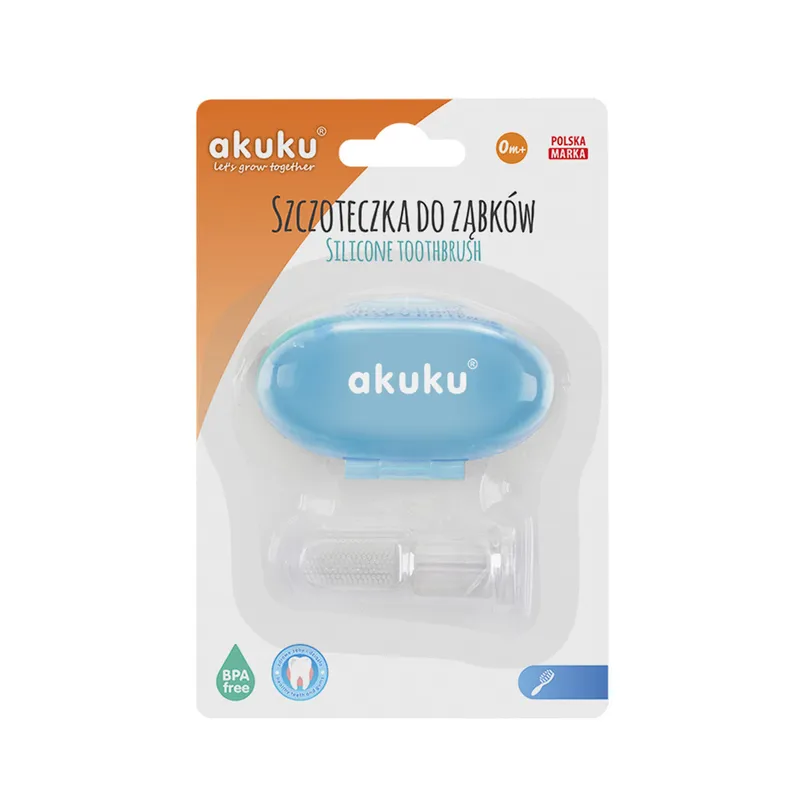 AKUKU A0263 Szczoteczka Silikonowa W Etui Blue