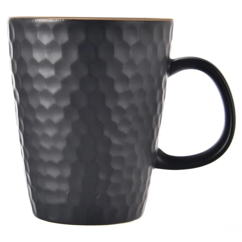 Kubek Ceramiczny TEA TIME 420 ml Odpowiedni Do Zmywarki MEBLIVA - Czarny