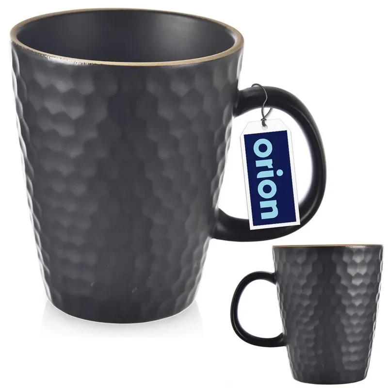 Kubek Ceramiczny TEA TIME 420 ml Odpowiedni Do Zmywarki MEBLIVA - Czarny