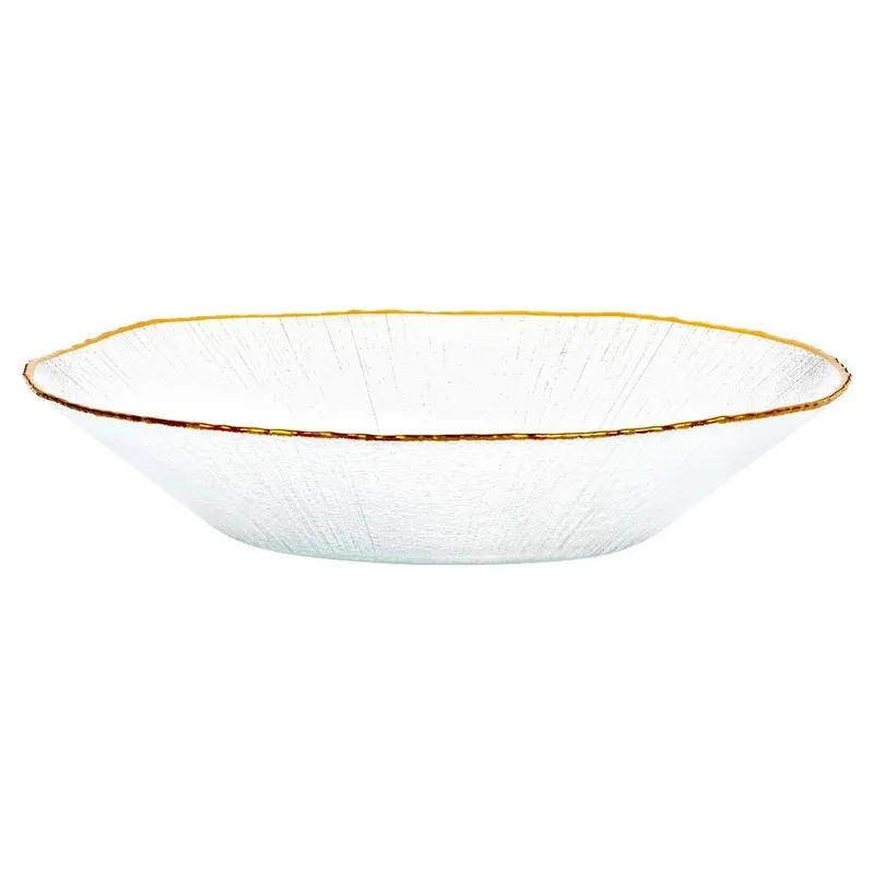 Miska Sałatkowa Stołowa 29,5 x 29 cm 1,6 l Szkło Rant VILD MEBLIVA - Złoty