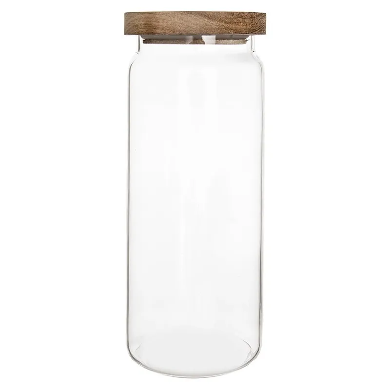 Pojemnik Szklany Sypkie Produkty 1,6 l Z Uszczelką 23,5 x 10 cm MEBLIVA