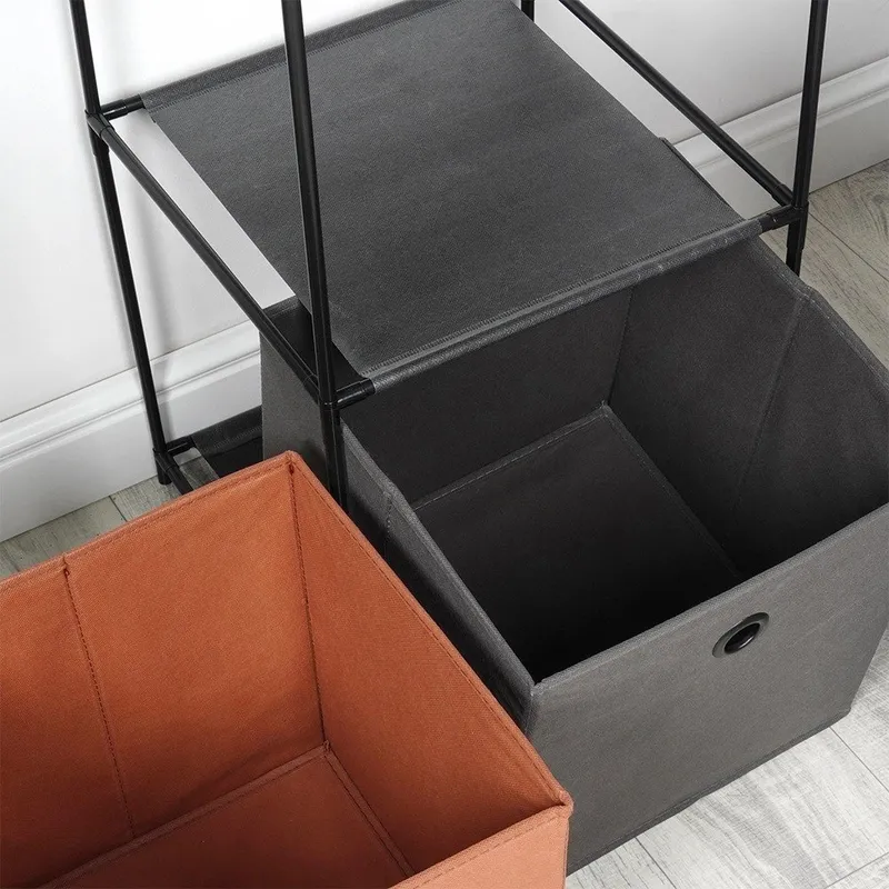 Regał Metalowy Z 3 Pojemnikami Szuflady 345 x 345 x 100 MOVEMANIA - Czarny