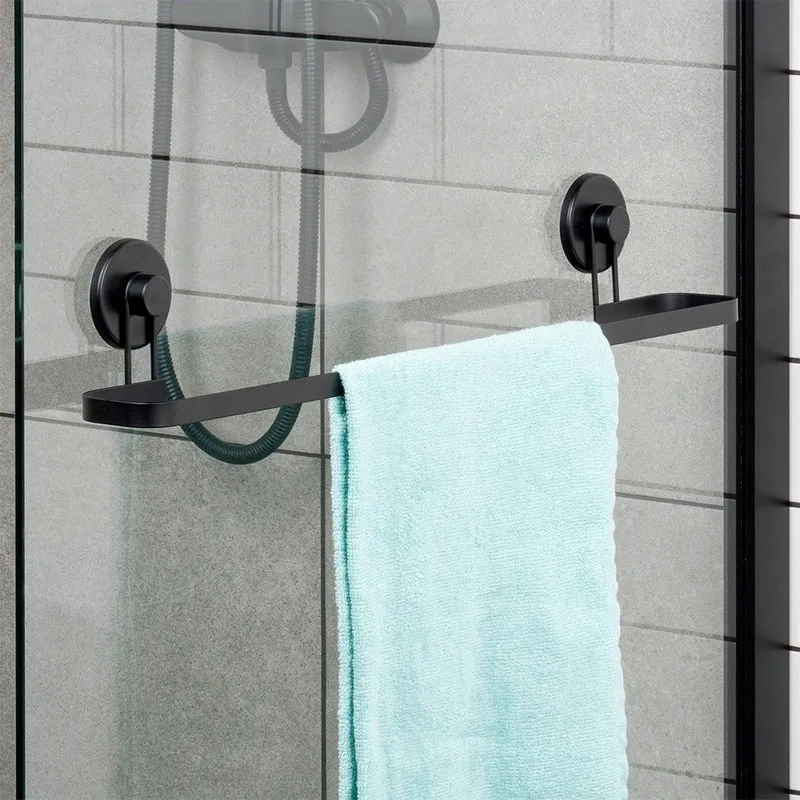Wieszak Na Ręczniki Metalowy 60 cm BATHROOM SOLUTIONS Na Przyssawki MEBLIVA