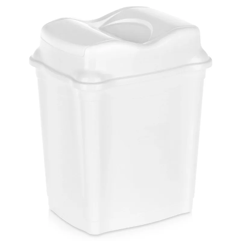 Kosz Na Śmieci Plastikowy 9 l Wytrzymały I Pojemny MEBLIVA - Biały