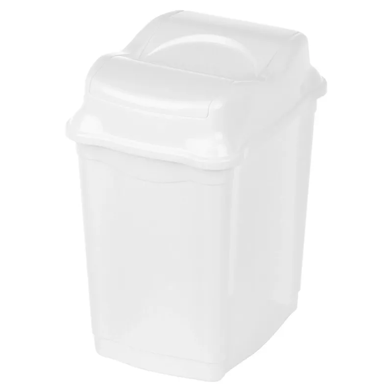 Kosz Na Śmieci Plastikowy 9 l Wytrzymały I Pojemny MEBLIVA - Biały
