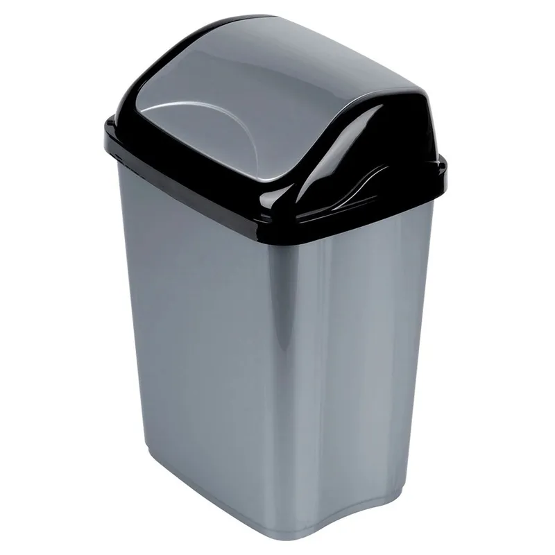 Kosz Na Śmieci Plastikowy 16 l Wytrzymały I Pojemny MEBLIVA - Szary