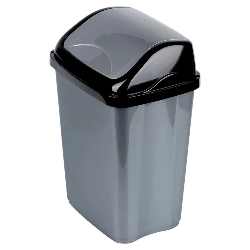 Kosz Na Śmieci Plastikowy 26 l Wytrzymały I Pojemny MEBLIVA - Szary