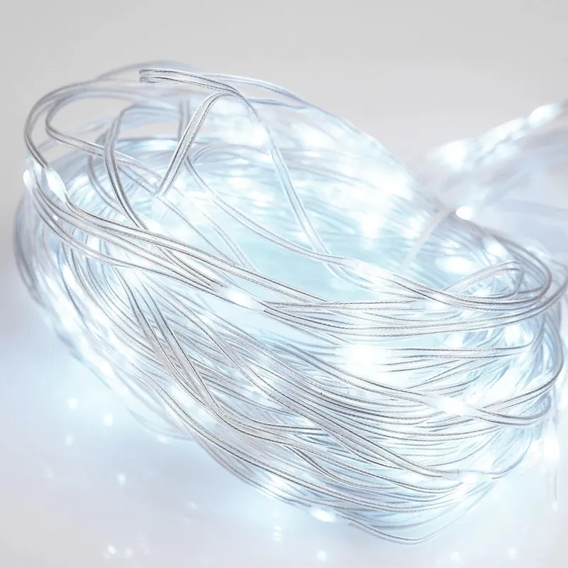 Kurtyna Świetlna 300 LED 3 m Z Pilotem Zimna Barwa USB MEBLIVA