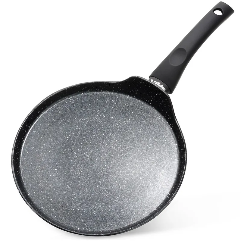 Patelnia Do Naleśników Granitowa 24 cm Black Line Indukcja MEBLIVA