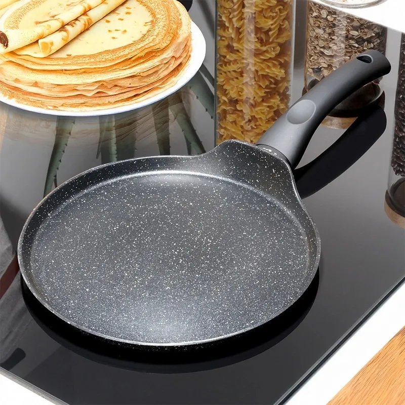 Patelnia Do Naleśników Granitowa 24 cm Black Line Indukcja MEBLIVA