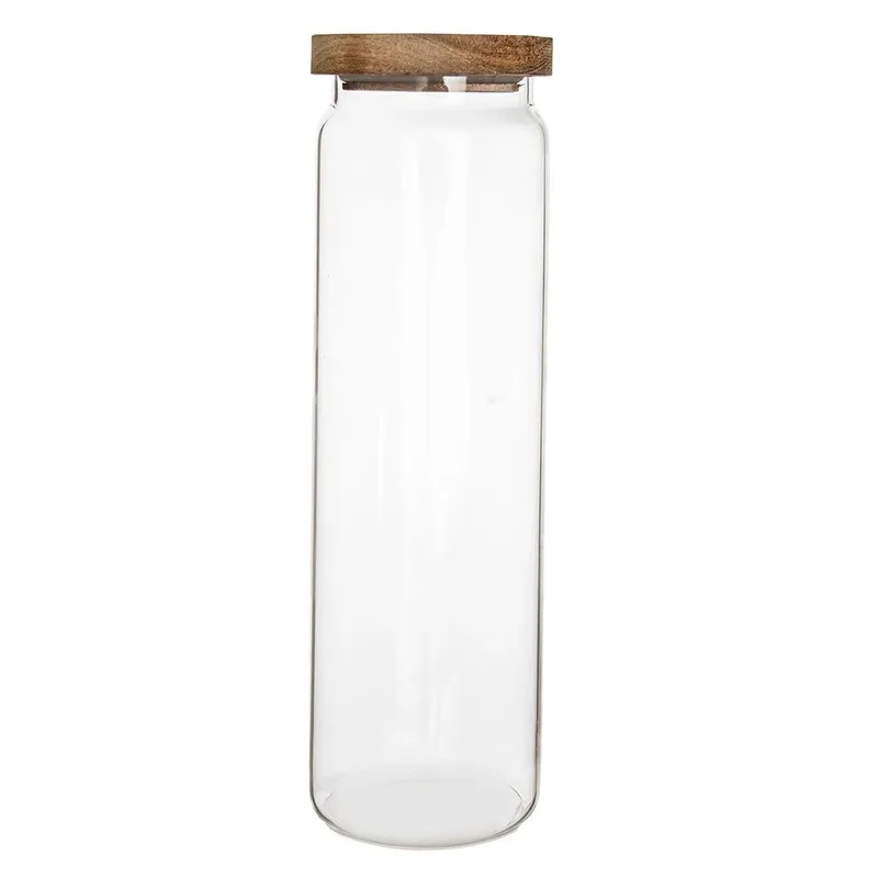 Pojemnik Szklany Sypkie Produkty 1,85 l Z Uszczelką 27,5 x 10 cm MEBLIVA
