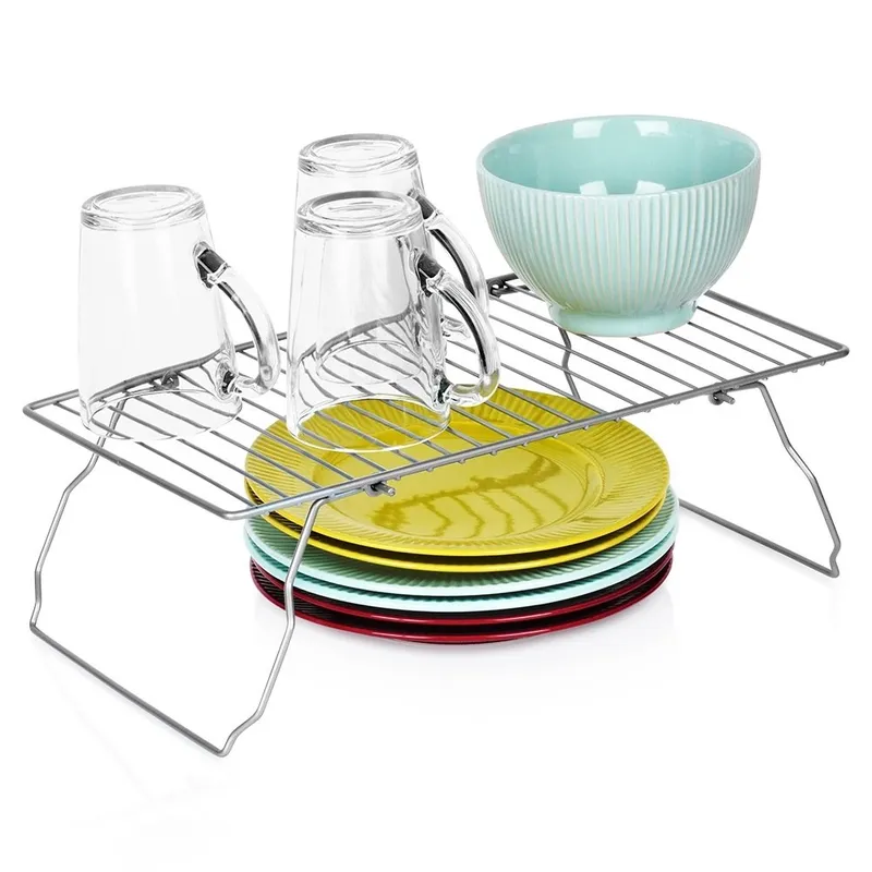 Półka Kuchenna Metalowa Składana 37 x 21 cm SG Organizator MEBLIVA - Szara