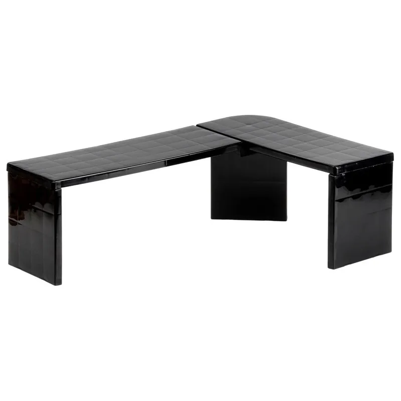 Półka Kuchenna Narożna Podłużna 47 x 32 x 155 cm MEBLIVA - Czarna