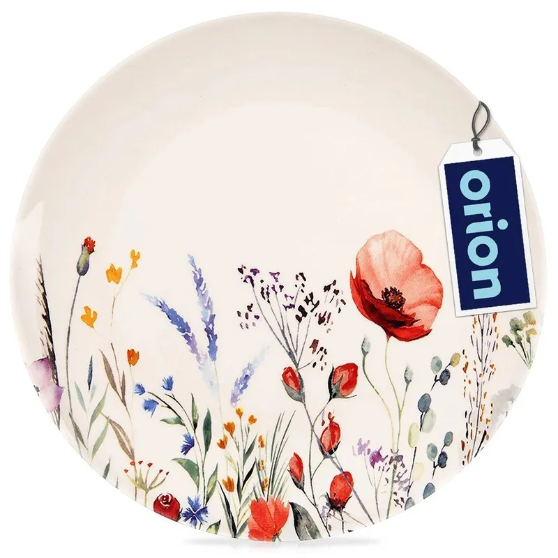 Talerz Obiadowy Płytki Porcelanowy MAKI 27 cm Wzór Polne Kwiaty MEBLIVA