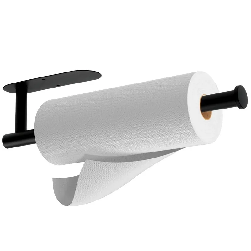 Wieszak Na Ręcznik Papierowy Stal Nierdzewna 33,5 cm MEBLIVA - Czarny